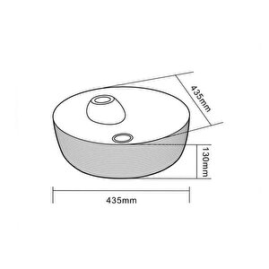 Tezgah Üstü Çanak Lavabo E-5002rs Si̇yah-bakir