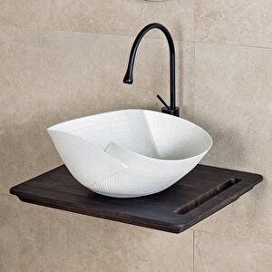 Tezgahüstü Lavabo Mat Beyaz Ey-9101