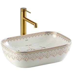 Tezgahüstü Lavabo Beyaz-altin Ey-7033