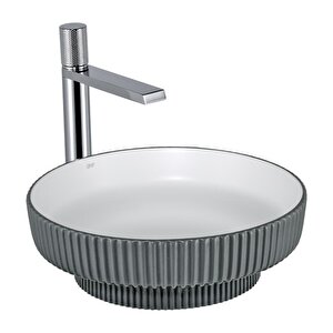 Tezgahüstü Lavabo E-w1501mgb Mat Gri̇-beyaz