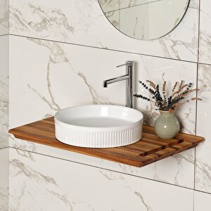 Tezgahüstü Lavabo Beyaz Ey-4701