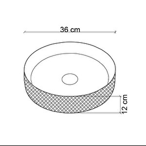 Tezgahüstü Lavabo Beyaz Ey-4703
