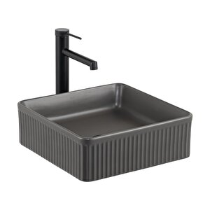 Tezgahüstü Lavabo Mat Füme E-w1003mf