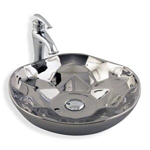Tezgah Üstü Çanak Lavabo E-5006g Gümüş