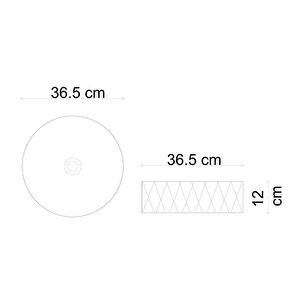 Tezgahüstü Lavabo Mat Yeşi̇l-si̇yah E-w5001ys