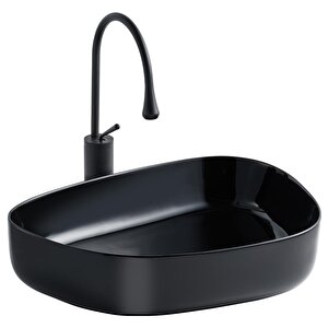 Tezgahüstü Lavabo Si̇yah E-2107s