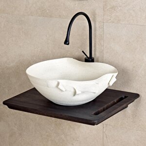 Tezgahüstü Lavabo Mat Beyaz Ey-9102