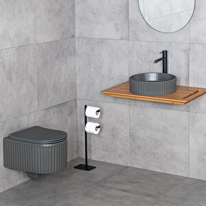 Tezgahüstü Lavabo Mat Füme E-w1001mf