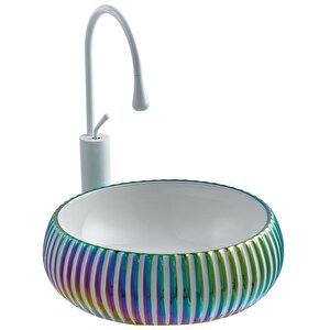 Tezgahüstü Lavabo Karişik Renk E-4161m