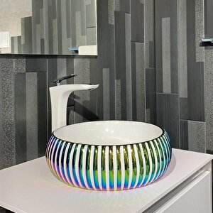 Tezgahüstü Lavabo Karişik Renk E-4161m