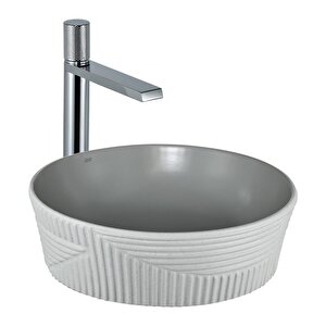 Tezgahüstü Lavabo E-w1502mag Mat Gri̇-beyaz