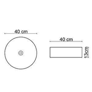 Tezgahüstü Lavabo E-w1502mag Mat Gri̇-beyaz