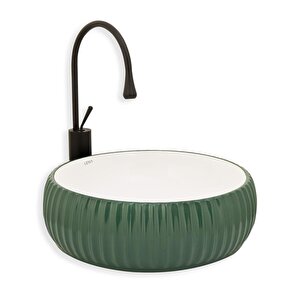 Tezgah Üstü Çanak Lavabo E-4161y Yeşi̇l-beyaz