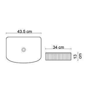 Lena Tezgahüstü Lavabo E-w1005mf Mat Füme