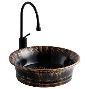 Tezgah Üstü Çanak Lavabo E-3011br Si̇yah