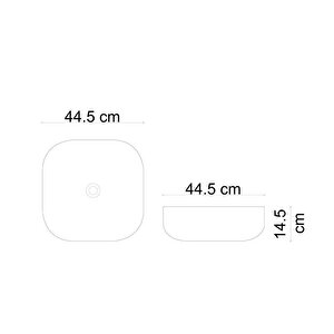 Tezgahüstü Lavabo Mat Si̇yah E-w1203ms