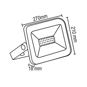 100 Watt Slim Kasa Led Projektör (günışığı)