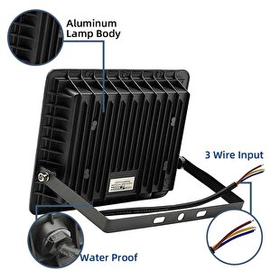 100 Watt Slim Kasa Led Projektör (yeşil Işık)