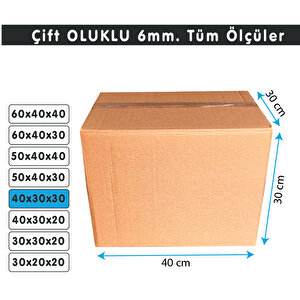 40x30x30cm 10adet 1.kalite 6mm Kalın Boş Karton Koli (ev Taşıma-çeyiz-depolama-nakliye)