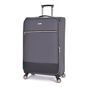 Ultra Light Kumaş Büyük Boy Valiz Gri Fsl027