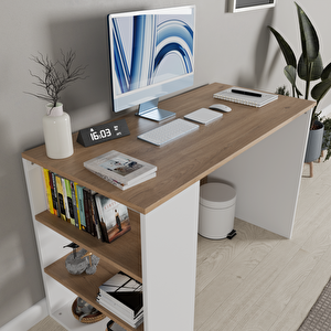 Rozbo Modern Çalışma Masası Sepet Beyaz