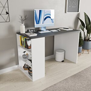 Rozbo Modern Çalışma Masası Antrasi̇t Beyaz