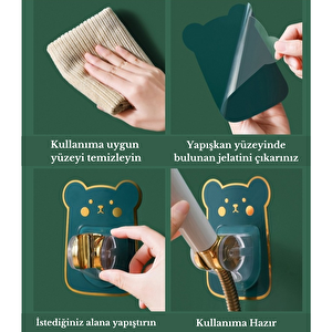 Yapışkanlı Hayvan Figürlü Hareketli Duş Başlığı Tutucu 1 Adet