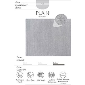 Plain Gri Salon Halısı Çocuk Halısı Kesme Yolluk Koridor Halı Makine Dokuma Büyük Halı 80x400 cm