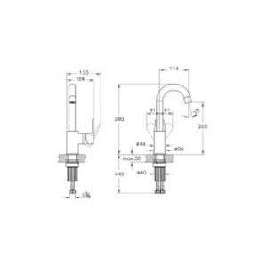 Vitra Flow Soft A43160 Lavabo Bataryası