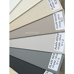 Gri Redektörlü Kurdelalı Ahşap Jaluzi 160x160 cm