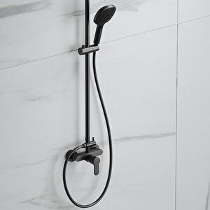 Adell Lento  Rain Duş Sistemi Mat Siyah - Duş Bataryası Dahil