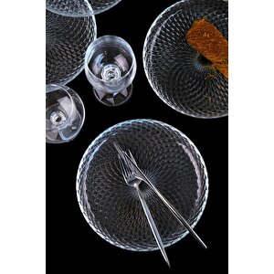 Tabak Evi Aden Cam Pasta Tabağı 19cm Sade 6 Lı 2339