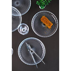 Tabak Evi Aden Cam Pasta Tabağı 19cm Sade 6 Lı 2339