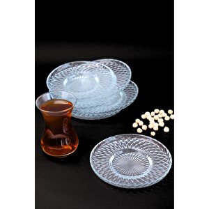 Tabak Evi Aden Sensu Cam Çay Tabağı 12cm Sade 6 Lı 2494