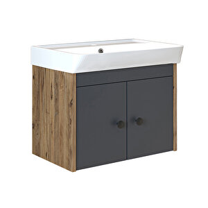 Roomart Ada Lavabolu Mat Suntalam Banyo Alt Dolabı 60 Cm