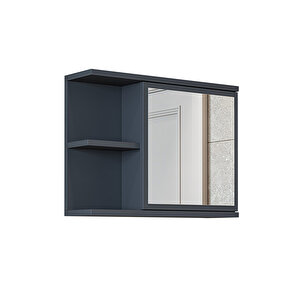 Roomart Kulpsuz Tek Kapaklı Mat Suntalam 60 Cm Aynalı Banyo Üst Dolabı