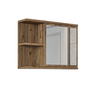 Roomart Kulpsuz Tek Kapaklı Mat Suntalam 60 Cm Aynalı Banyo Üst Dolabı