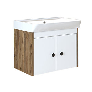 Roomart Ada Lavabolu Mat Suntalam Banyo Alt Dolabı 60 Cm