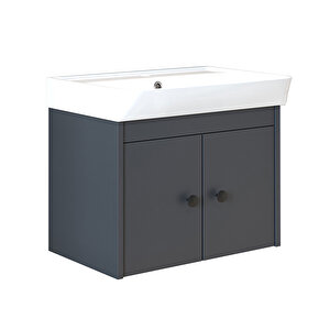 Roomart Ada Lavabolu Mat Suntalam Banyo Alt Dolabı 60 Cm