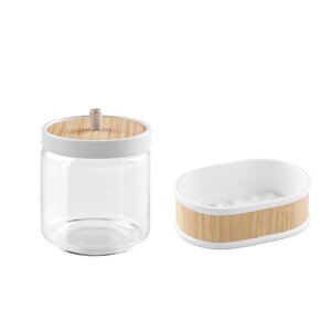 Kulak Çubuğu,pamukluk Ve Sabunluk İki̇li̇ Banyo Seti̇