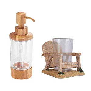 İkili Banyo Seti,bambu Kaplamalı Model