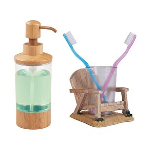 İkili Banyo Seti,bambu Kaplamalı Model