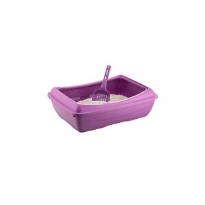 Sy-5081 Küçük Açık Evcil Hayvan Kedi Tuvaleti Mor