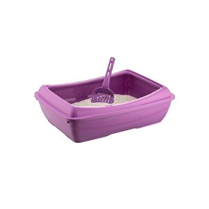 Sy-5095 Büyük Açık Evcil Hayvan Kedi Tuvaleti Mor