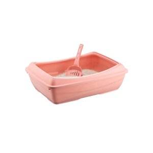Sy-5095 Büyük Açık Evcil Hayvan Kedi Tuvaleti Pembe