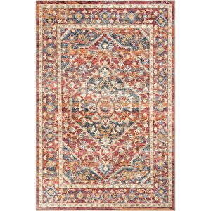 Cool Halı Private Renkli Eskitme Vintage Halı Etnik Desen Dokuma Şönil Halı Yıkanabilir Salon Halısı