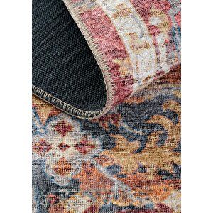 Cool Halı Private Renkli Eskitme Vintage Halı Etnik Desen Dokuma Şönil Halı Yıkanabilir Salon Halısı