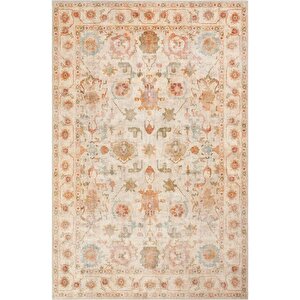 Private Bej Eskitme Vintage Halı Etnik Otantik Dokuma Şönil Halı Yıkanabilir Salon Halısı 75x230 cm