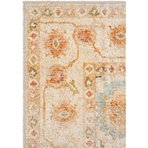 Private Bej Eskitme Vintage Halı Etnik Otantik Dokuma Şönil Halı Yıkanabilir Salon Halısı 75x230 cm