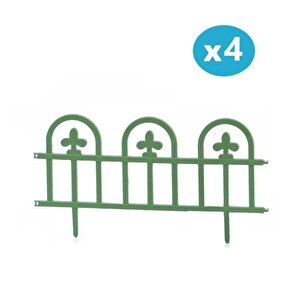 Sy-5992 Estate Plastik Bahçe Çiti 60x32 Cm 4'lü Set 1042 Yeşil
